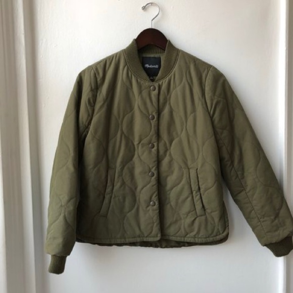 madewell quilted bomber jacket